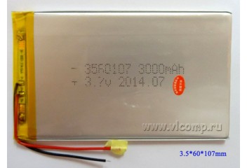  Батарейка для планшета 3.5*60*107мм (3000Mah)